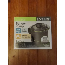 INTEX QUICK FILL BATTERY PUMP W/ 3 NOZZLES INFLATES/DEFLATES  AP638. NEW.