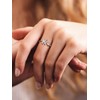 Suplight 925 Sterling Silver Heart Initial Rings for Women Teen
