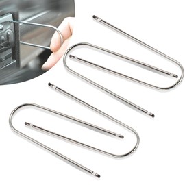 Wedcool 4PCS Car Stereo Key, Radio Removal Keys, Car Radio Removal Tool, Car Radio Removal Pry Tool, Stainless Steel Car Radio Removal Pry Tool, U-Shaped Removal Pry Tool for Disassembly of Car Audio