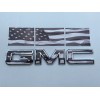 EmblemsPlus 2019-2025 GMC Sierra Black American Flag Front Grille Emblem