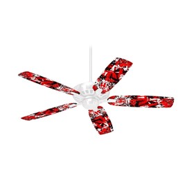 Red Graffiti - Ceiling Fan Skin Kit fits most 42 inch fans (FAN and BLADES SOLD SEPARATELY)