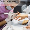 Professional Nail Drill Machine, 2-in-1 AZ GOGO 35000RPM Rechargeable Portable