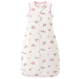 Nivolltha Baby Sleeping Bag 1.5 TOG, 100% Cotton Warm All Season Sleeping Bag Baby, 1.5 TOG Sleeping Bag 6-18 Months for Newborn Infant Toddler, Bloom