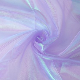 NBEADS - Tela de organza, 1.64 x 3.28 yardas de largo, tela de organza sólida para novia, tela de poliéster con gradiente mágico, tela de gasa holográfica iridiscente para la etapa de rendimiento de