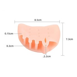 BAIHILIU Hyggear Silicone Toe Separator, 4 Pairs Toe Separators, Hyggear Toe Spacers for Men Women, Ball of Foot Cushions, Breathable & Soft (Transparent&Skin Color)