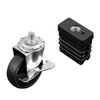 3” Locking Caster 1/2" Threaded Caster Socket Replacement for Charbroil