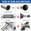 BRIOFOX Industrial Shower Curtain Rod - Spring Tension Shower Rod