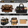 27 Pockets Tool Bags for Men,16-Inch Heavy Duty Tool Bag,Large