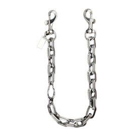 LSBDJDL Metal letter Bag Charms Wallet Chain Keychains Purse Handbags Purse Chain Bag Strap Accessories For Women (silver)