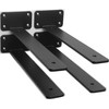 4 Pack - 10 inch Black Hidden L Shelf Bracket