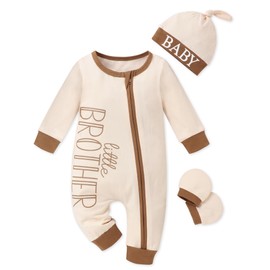 FoWear Preemie Clothes Boys Little Brother Newborn Outfit with Hat Gloves Baby Boy Coming Home Outfit