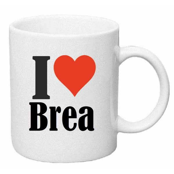 Reifen-Markt Kaffeetasse I Love Brea Keramik Höhe 9,5cm ? 8cm
