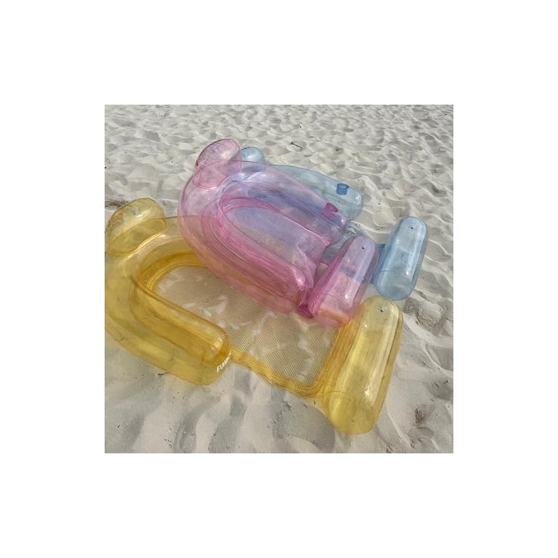 FUNBOY Clear Yellow Mesh Chair 2-in-1 Water Chair with Cooling