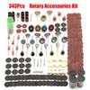 343 Pcs Rotary Accessories Kit, 1/8 Inch Shank Electric Tool
