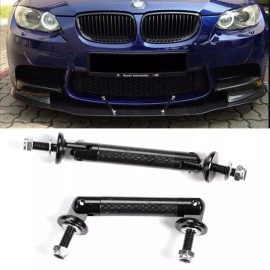 SDeelCase Black Carbon Strut Bar Support Rod For Ford Chevy Dodg Splitter Diffuser Spoiler