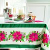 Unique Poinsettia Rectangular Plastic Table Cover | 54" x 84"