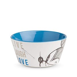 Egan Mickey Live Laugh Love Bowl, Blue, Multi-Colour, Small