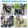 SHIFANQI Wheelchair Bag with Cup Holder, Wheelchair Accessories Armrest Side
