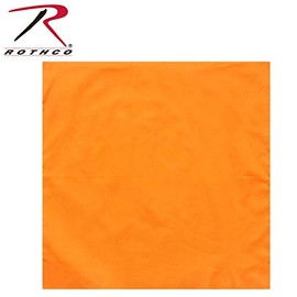 Rothco Solid Large Bandana - 27" X 27", Blaze Orange