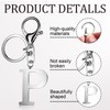 ORUZA Letter Keyring Alphabet Initial Keychain, Metal Letter Key Ring