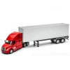 DCD Freightliner Cascadia Truck in Red with Gray Container 1/32