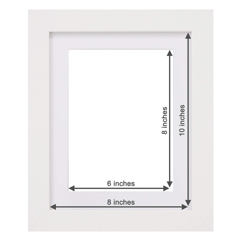 Fabian Clarke London® 10x8 Modern White Wooden Picture Photo Frame