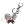 Riggulal Bag Charm Butterfly Key Ring Keychain Carabiner, red