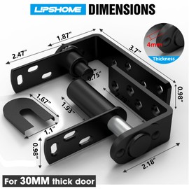 Cafe Door Hinges and Saloon Door Hinges, Swinging Door Hinge Self Closing for Louvre Doors,Swinging Doors, 304 Stainless Steel (1, Black)