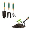 Zendea Set of 3 Garden Tools with Leaf Collecting Rake,