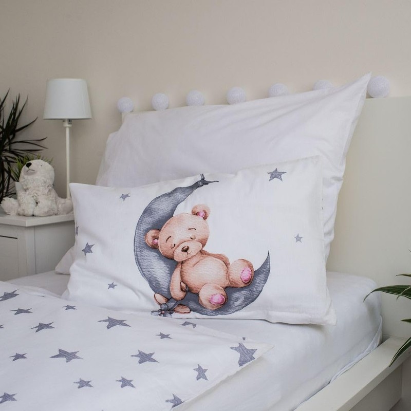 APTEX Baby Bed Linen with Teddy in the Moon 100