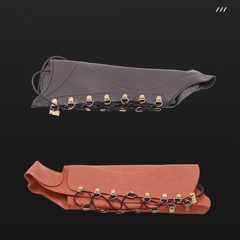 Archery Arm Guard PU Leather Soft Antiwear Adjustable Easy to