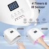 BIDUO UV LED Nail Lamp, 86W Rechargeable Cordless Nail Dryer,