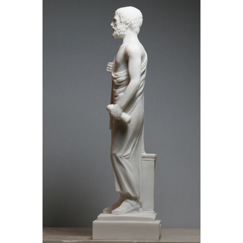 Aristotle Greek Philosopher and Scientist Cast Marble Statue Sculpture Figurine