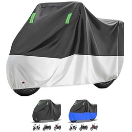 Funda para Moto,Funda para Moto Impermeable Cubierta para Motoneta,Cubre Motos-Motocicleta-Bicicleta Exterior,Aptos para Motocicletas como Honda,Yamaha,Suzuki,Harley y más,Accesorios Motos