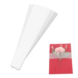 Tinoaly 100pcs Invitation Belly Bands, Transparent Sulphate Paper Belly Bands for Envelopes and Cards Suitable for 5x7in & 4x6in Wedding Invitation Accessories Gift Wraps