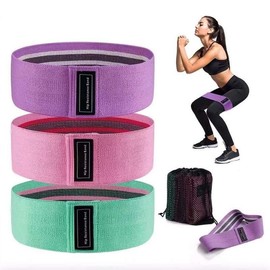 Fabric Resistance Bands for Workout, LIUCONGBD Exercise Bands Set of 3 Strengths Level, Non-Slip Booty Band for Women and Men, Fitness Equipment for Glutes Hips Legs Yoga, Pilates at Home Office Gym