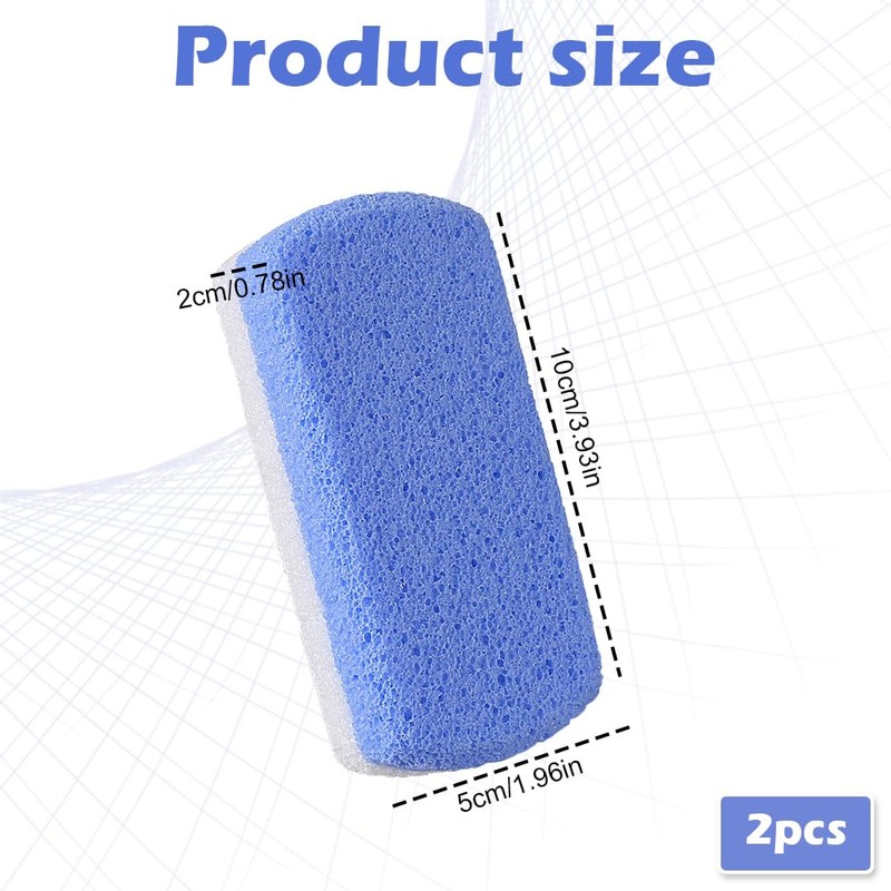 2 Pcs Glass Pumice Stone for Feet,Durable Callus Remover &