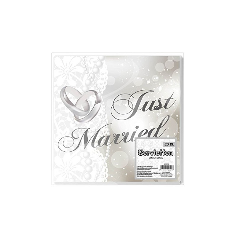 Udo Schmidt Serviettes Just Married Pack of 20
