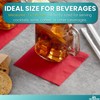 1InTheHome Red Cocktail Napkins - 2-Ply Paper Beverage Napkins, Unfolded