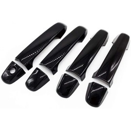 Ghxsport Ultra Finish Glossy-Black Series Stick-On Door Handle Overlays Compatible with 2012-2017 Toyota Camry