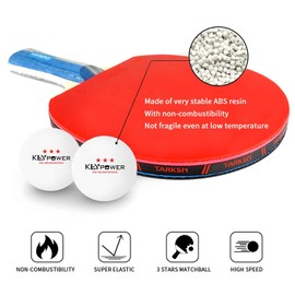 ENG 50Pcs Ping Pong Balls, Table Tennis Balls, Professional K40+ Ping Pong Balls in ABS resin 3 stars for Exercises, Workouts, Table Tennis Club, Amateurs, Games, Adults and Children,White