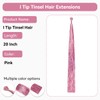 Hair Tinsel I Tip Pink Hair Extensions Hair Tinsel Kit
