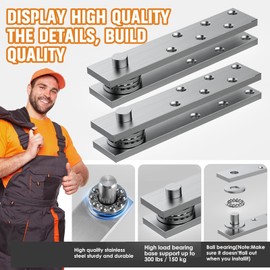 Hidden Door Hinge Heavy Side Type 1PCS,Door Pivot Hinges for Woods, Hidden and Secret Bookcase, Murphy Bookshelf