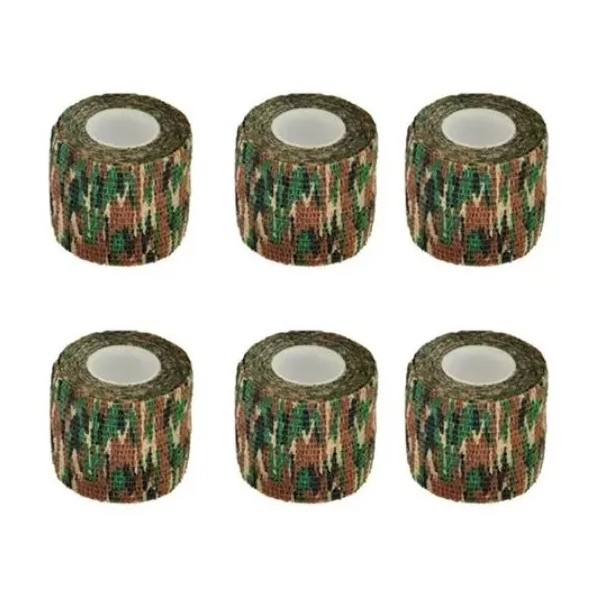 6pz Cinta Cubre Grip Adherencia Para Máquina De Tatuar Camu