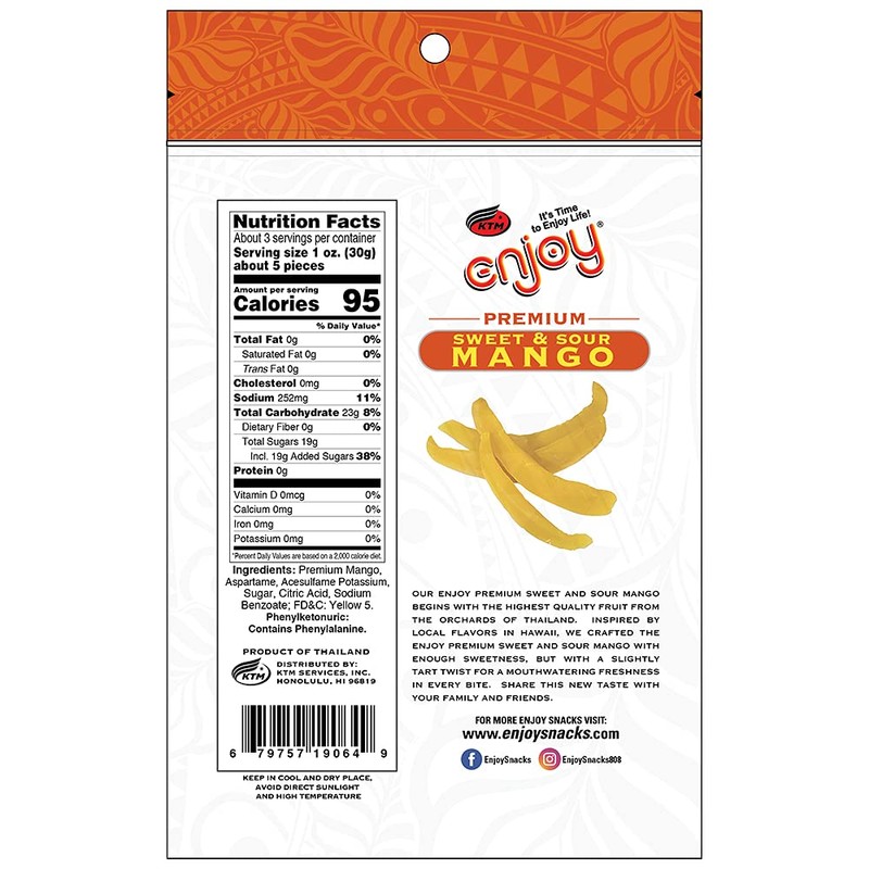 Enjoy Premium Sweet and Sour Mango Slices (3.5 oz)