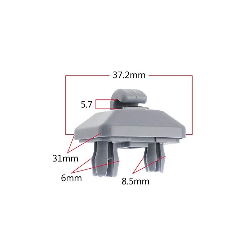 chenpaif 8U0857562 8E0857562 Plastic Grey Sun Visor Clip Hook Holder