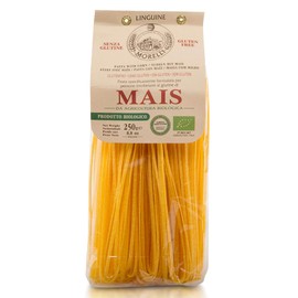 Morelli Organic Gluten Free Linguine Pasta - Wheat Free Pasta Made With Corn - Corn Noodles, Gluten Free Vegan Pasta, Imported Organic Pasta from Italy, Italian Gourmet Food - 8.8 oz