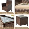 Devoko Devoko Patio Porch Furniture Sets 3 Pieces PE Rattan