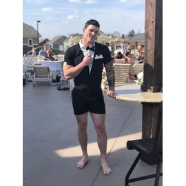 Zesties Male Romper (XL, Tuxedo)