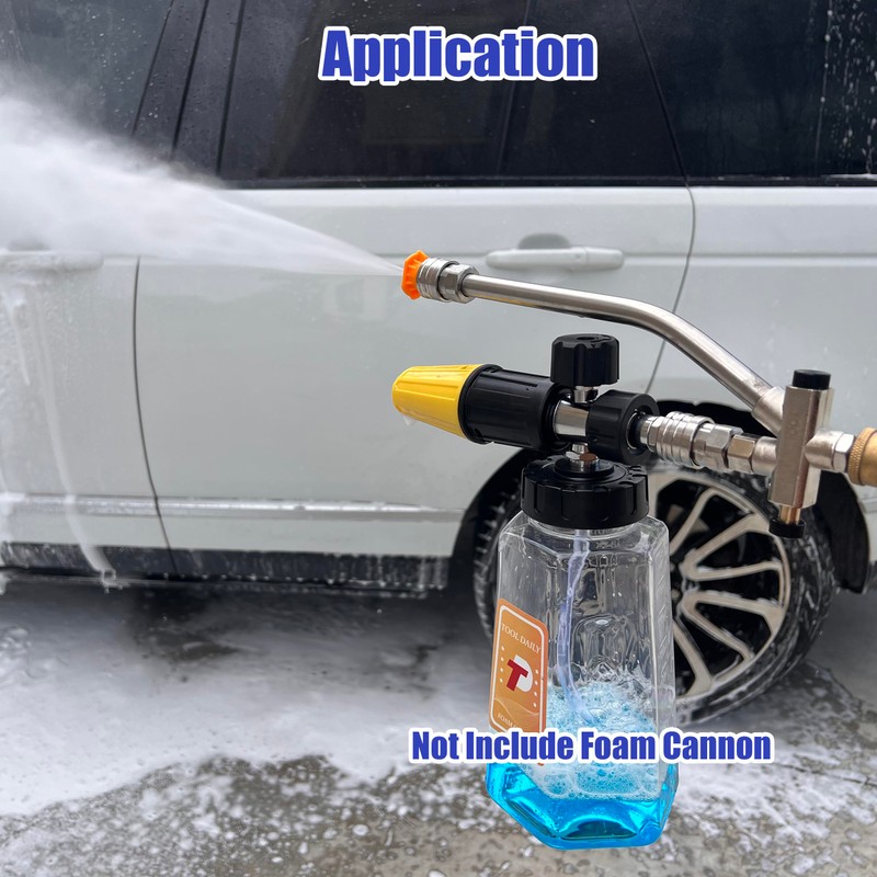 Tool Daily Foam Cannon Dual-Connector Accessory, Pressure Washer Double Tip